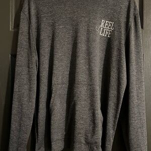Gray Reel Life Performance Hoodie